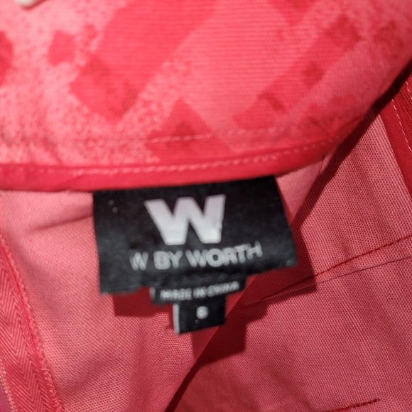 W by Worth Skirt Womens Size S Red/Pink Print Patch Pocket Stretch‎ Mini - Picture 4 of 11